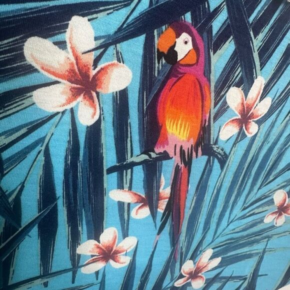 Lularoe L Tropical Parrots T Shirt Randy 3/4 Sleeve q1 - Picture 3 of 4